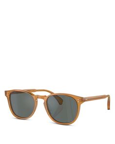 Финли, эсквайр. Круглые солнцезащитные очки, 53 мм Oliver Peoples, цвет Orange
