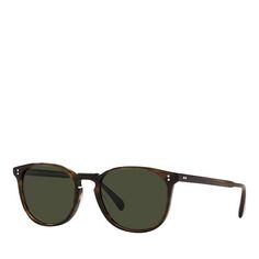 Финли, эсквайр. Круглые солнцезащитные очки, 51 мм Oliver Peoples, цвет Brown