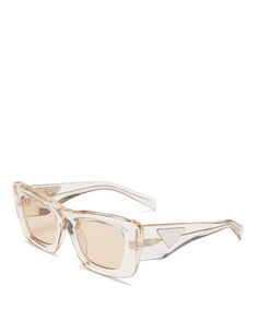 Солнцезащитные очки «кошачий глаз» Symbole, 50 мм Prada, цвет Tan/Beige