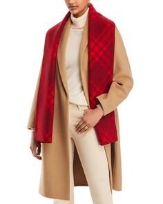 Другой шерстяной шарф Burberry, цвет Red