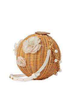 Свадебный декорированный плетеный букет через плечо-фонарь kate spade new york, цвет Tan/Beige
