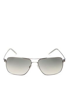 Квадратные солнцезащитные очки Clifton Brow Bar, 58 мм Oliver Peoples, цвет Silver