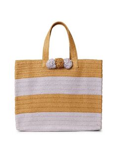 Соломенная сумка-тоут Bahama Mama BTB Los Angeles, цвет Tan/Beige