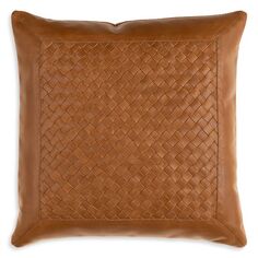 Кожаная декоративная подушка Lawdon, 18 x 18 дюймов Surya, цвет Tan/Beige