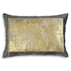 Декоративная подушка из потертого металлизированного кружева, 14 x 20 дюймов Michael Aram, цвет Gray