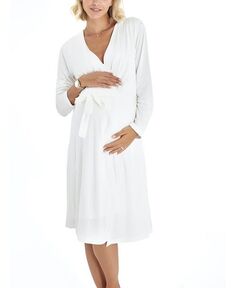 Ночная рубашка для беременных/кормящих и amp; Комплект халатов Accouchée, цвет Ivory/Cream