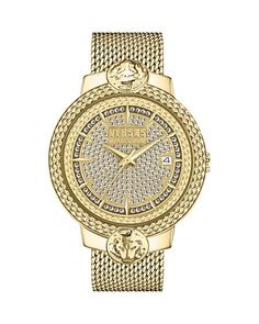 Часы Mouffetard с хрустальным циферблатом, 38 мм Versus Versace, цвет Gold