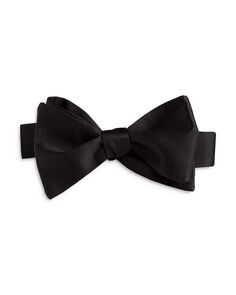 Шелковый атласный галстук-бабочка David Donahue, цвет Black