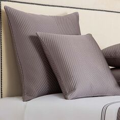 Декоративная подушка «Люкс» с узором «елочка», 20 x 20 дюймов Frette, цвет Gray