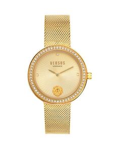 Часы Леа Хрустальные, 35 мм Versus Versace, цвет Gold