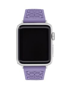 Фиолетовые силиконовые часы Apple Watch Ремешок, 38/40/41мм COACH, цвет Purple