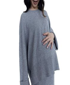 Вязаный свитер «Сидней» Emilia George, цвет Gray