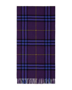Кашемировый шарф в клетку Burberry, цвет Purple