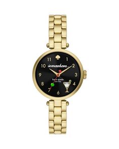 Часы Holland Five O&apos;clock Somewhere, 28 мм kate spade new york, цвет Black