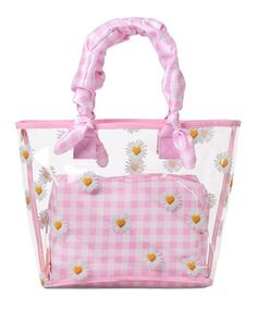 Прозрачная сумка-тоут унисекс Daisy Love; Косметичка Iscream, цвет Multi