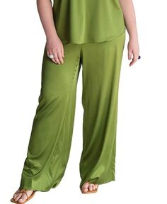 Шелковые брюки-палаццо Sofia Gabriella Rossetti, цвет Green