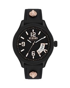 Настоящие часы, 44 мм Versus Versace, цвет Black