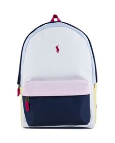 Рюкзак Polo Kids с цветными блоками Polo Ralph Lauren, цвет White