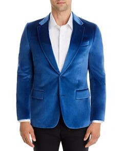 Бархатная куртка очень узкого кроя Soho Paul Smith, цвет Blue