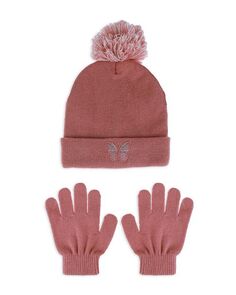 Шапка для девочек и усилитель; Комплект перчаток - Big Kid Capelli, цвет Pink