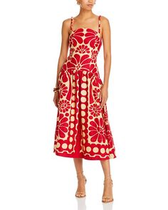 Платье Palermo с заниженной талией FARM Rio, цвет Red