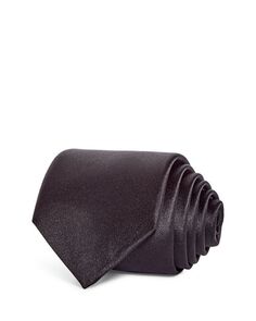 Однотонный шелковый узкий галстук Lanvin, цвет Black