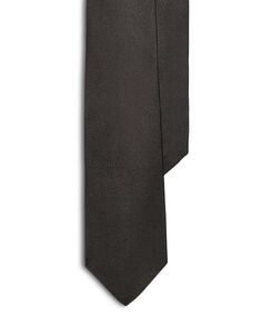 Шелковый репсовый галстук Polo Ralph Lauren, цвет Black