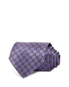 Классический шелковый галстук с медальоном-цепочкой The Men&apos;s Store at Bloomingdale&apos;s, цвет Purple