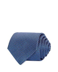 Классический галстук из чистого шелка с микроточками The Men&apos;s Store at Bloomingdale&apos;s, цвет Blue