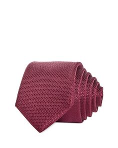 Текстурированный узкий галстук из однотонного шелка The Men&apos;s Store at Bloomingdale&apos;s, цвет Red