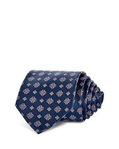 Классический шелковый галстук с медальоном со смешанным цветочным принтом The Men&apos;s Store at Bloomingdale&apos;s, цвет Blue