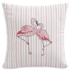 Серый Малин x Cloth &amp;; Подушка Co. Zoey, 20 x 20 дюймов Cloth &amp; Company, цвет Flamingo Stripe