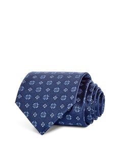 Классический шелковый галстук с медальоном со смешанным цветочным принтом The Men&apos;s Store at Bloomingdale&apos;s, цвет Blue