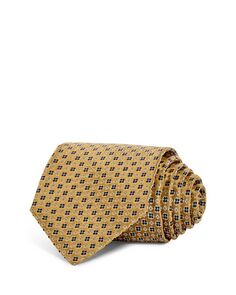 Классический шелковый галстук с цветочным медальоном The Men&apos;s Store at Bloomingdale&apos;s, цвет Gold