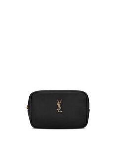 Косметичка Cassandre из кожи ягненка Saint Laurent, цвет Black