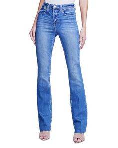 Прямые джинсы Ruth с высокой посадкой в цвете Cambridge L&apos;AGENCE, цвет Blue Lagence