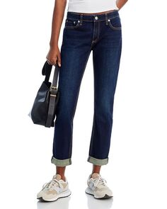 Узкие джинсы-бойфренды до щиколотки Dre в цвете Carmen rag &amp; bone, цвет Blue