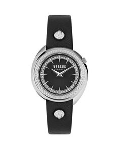 Часы Tortona с кристаллами, 38 мм Versus Versace, цвет Black