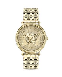 Часы V-доллар, 37 мм Versace, цвет Gold