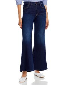Широкие джинсы с высокой посадкой Tomcat Roller в цвете Off Limits MOTHER, цвет Blue