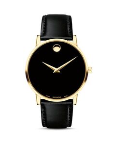 Часы Museum Classic в корпусе цвета желтого золота, 40 мм Movado, цвет Black