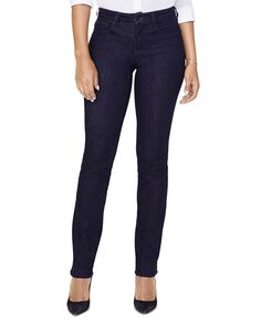 Прямые джинсы Marilyn с высокой посадкой, цвет Rinse NYDJ, цвет Blue