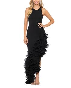 Понт&amp;;eacute; Вязаное платье с рюшами AQUA, цвет Black