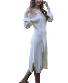 Трикотажное платье Gaia Emilia George, цвет White