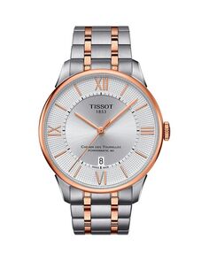 Двухцветные часы Chemin des Tourelles Powermatic 80, 42 мм Tissot, цвет Silver