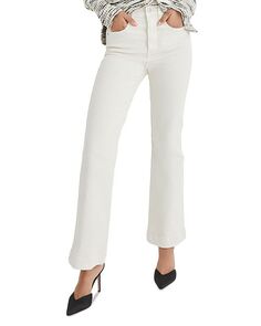 Расклешенные джинсы до щиколотки с высокой посадкой Carson цвета экрю Veronica Beard, цвет Ivory/Cream