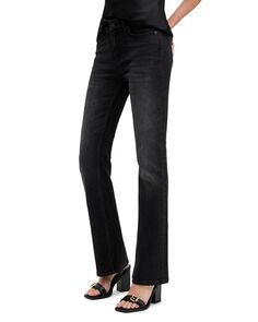 Черные расклешенные джинсы с высокой посадкой Haldan ALLSAINTS, цвет Black