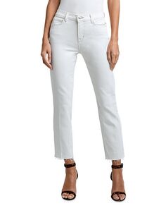 Укороченные укороченные джинсы Sada с высокой посадкой цвета макадамии L&apos;AGENCE, цвет White Lagence