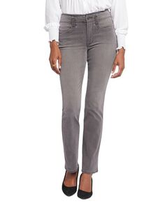 Прямые джинсы Marilyn с высокой посадкой в цвете Smokey Mountain NYDJ, цвет Gray
