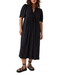 Платье миди Romy с люверсами ba&amp;sh, цвет Black Ba&Sh